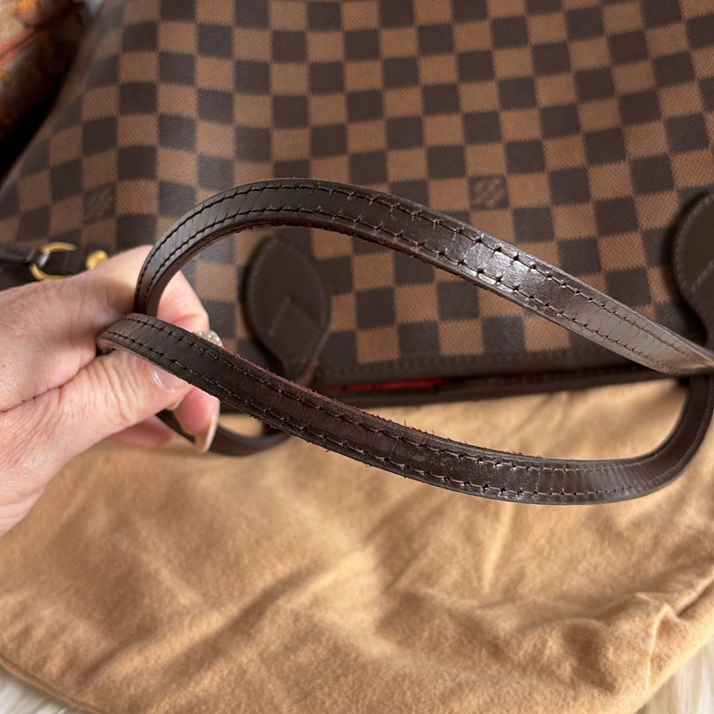 💃Authentic Louis Vuitton Damier Neverfull MM Shoulder Tote Bag - Picture 9 of 15